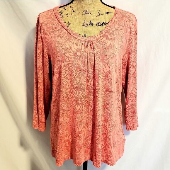 Columbia | Floral Print Coral Top - Picture 1 of 6